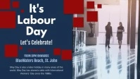 Blue and Red May Day Facebook Cover Video Ikhava Yevidiyo ye-Facebook (16:9) template