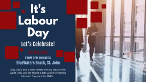 Blue and Red May Day Facebook Cover Video Facebook-covervideo (16:9) template