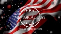 Blue and Red Memorial day Video Digital Display (16:9) template