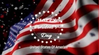 Blue and Red Memorial president day. Video. Digital Display (16:9) template