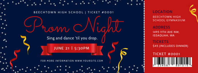 Events Prom Tickets Prom Ticket Designs