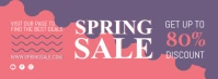 Blue and Red Spring Sale Banner Facebook-omslagfoto template