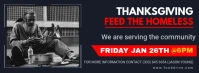 Blue and red Thanksgiving Feed the Homeless B Facebook Cover Photo template