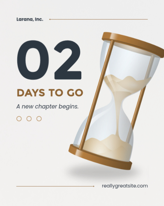 Blue and Tan Simple Countdown Instagram Post Template | PosterMyWall