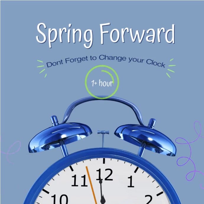 Modèle Blue and White 3D Daylight Saving Time Instagram Post | PosterMyWall