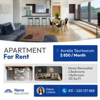 White Apartment Rental Instagram Post Template