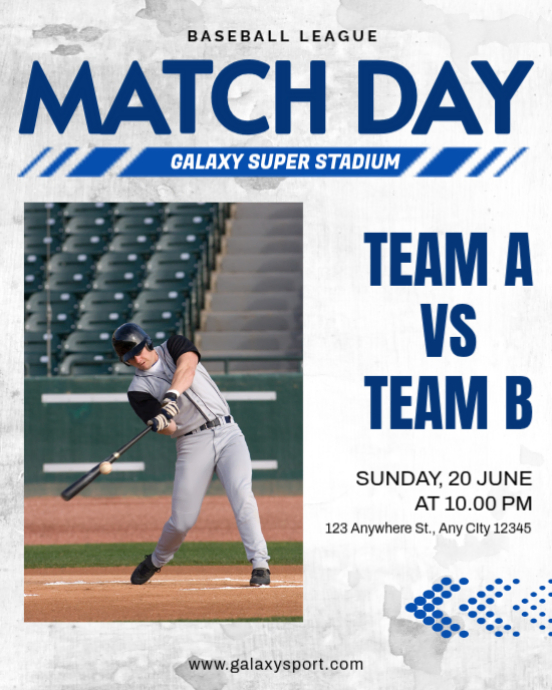Baseball Match Template | PosterMyWall
