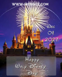Blue and white Disney Day Celebration Instagram Portrait template