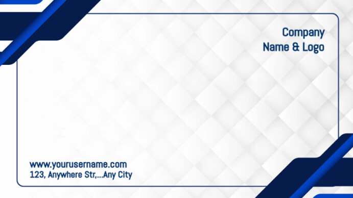 Blue and White Modern Business Zoom Virtual Background Digitalt display (16:9) template