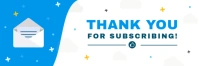 Blue and White Subscription Email Header template