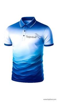 Blue and white T.Shirt Affichage numérique (9:16) template