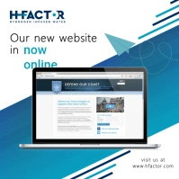 Blue and white website launch instagram post Instagram-opslag template