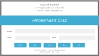 Blue Appointment Card Template