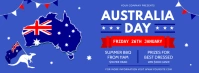Blue Australia Day Banner Template Facebook 封面图片