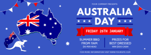 Blue Australia Day Banner Template Facebook-coverfoto