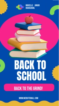 Blue Back To School Design Template  Facebook Story