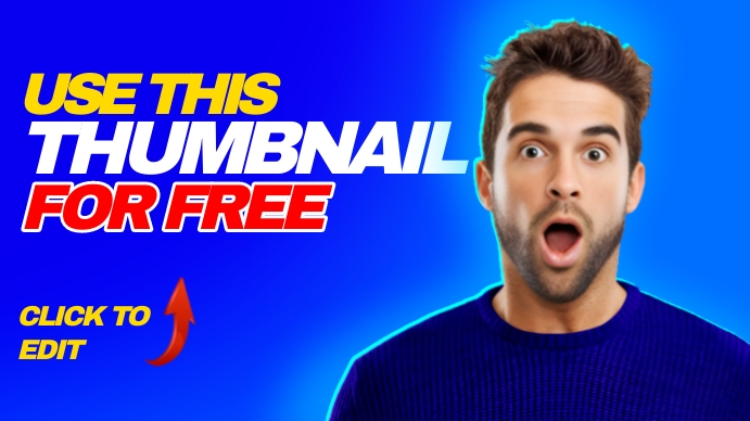 Blue Thumbnail Example Blue background template | PosterMyWall
