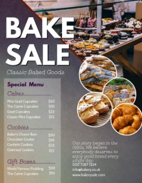 Blue Bake Sale Price List Flyer Templates
