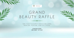 Blue Beauty Event Cover Image Obraz udostępniany na Facebooku template