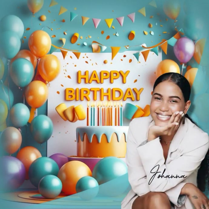 Plantilla de Blue Birthday Celebration Instagram Post Video | PosterMyWall