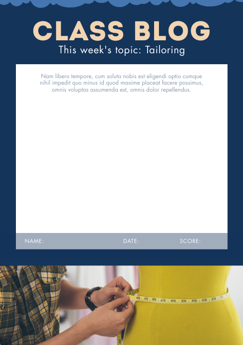 Blue Blog Review English Worksheet Template Postermywall Blue Blog Review English Worksheet Template Postermywall
