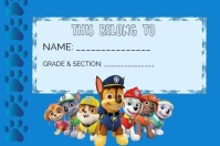 Blue Book Tags Label Tatak template