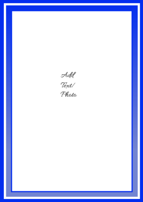 Blue border frame Template | PosterMyWall
