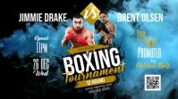 Blue Boxing Tournament Digital Display Video template
