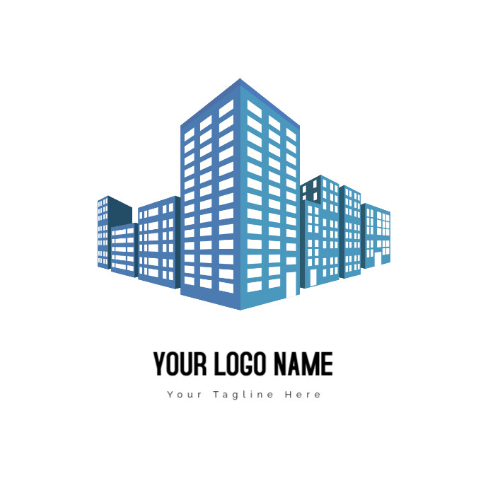 Copy of Blue Buildings Illustration Logo | PosterMyWall