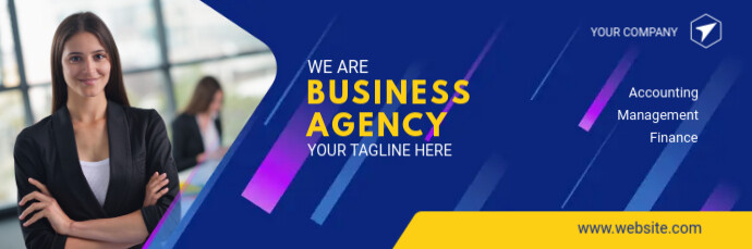 Blue Business Email Header template | PosterMyWall