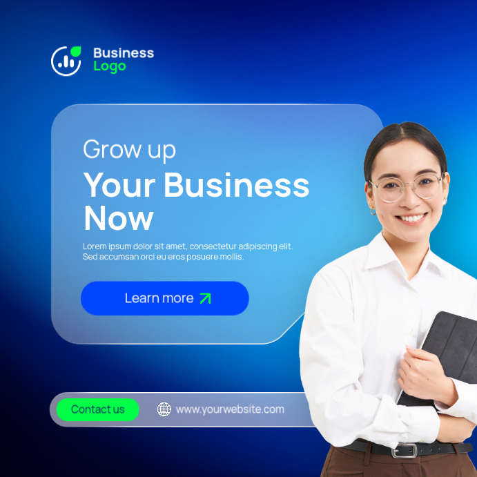 Copy of Blue Business Growth Instagram Post | PosterMyWall