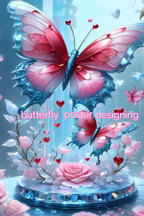 Copia de Blue Butterfly Poster | PosterMyWall