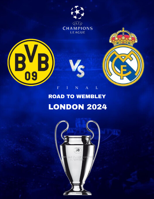 Copy of Blue Bvb Dortmund Vs Real Madrid Flyer (us | PosterMyWall