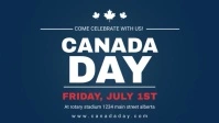 Blue Canada Day Facebook Video Banner template