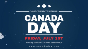 Blue Canada Day Facebook Video Banner Facebook-covervideo (16:9) template