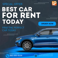 Blue Car Facebook Cover Publicación de Instagram template