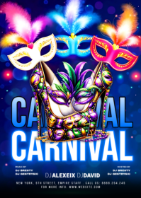 Blue Carnival Event A6 template