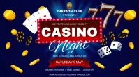 Blue Casino Game Night Outdoor Sign Digital Display (16:9) template