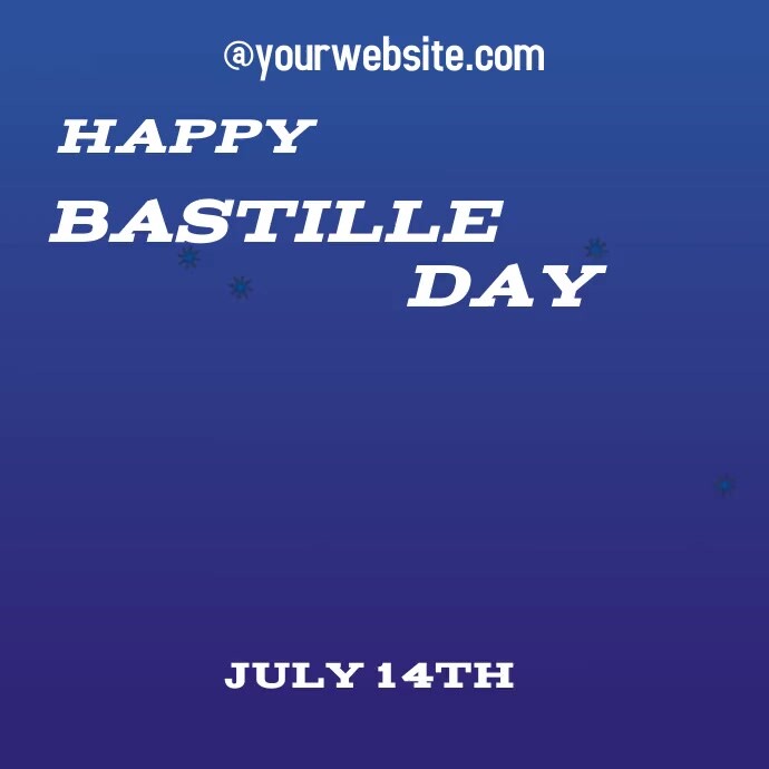 Blue Ceria Bastille Day Pos Instagram template