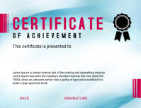 Blue Certificate of Achievement Template Løbeseddel (US Letter)