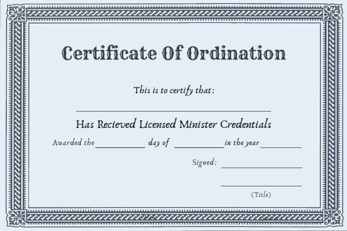 blue-certificate-of-ordination-minister-licen-template-postermywall for Free Printable Deaconess Ordination Certificate Blue Certificate of Ordination Minister Licen Template | PosterMyWall for Free Printable Deaconess Ordination Certificate