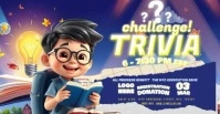 Blue Challenge Trivia Banner Publicité Facebook template