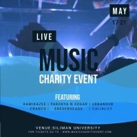 Concert Ad Examples Benefit Musical Concert Square Ad Template | PosterMyWall