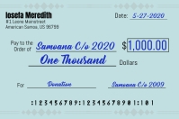 Blue Check Template | PosterMyWall