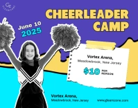 Blue Cheerleading Competition Flyer Template Poster/pannello