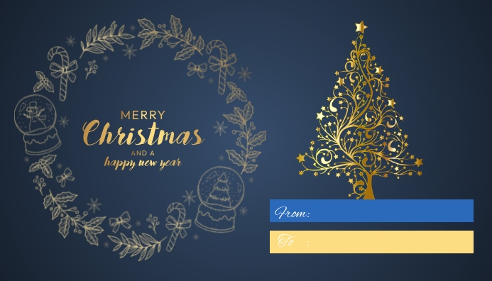 Blue Christmas Gift Tags Template | PosterMyWall blue-christmas-gift-tags-template-postermywall