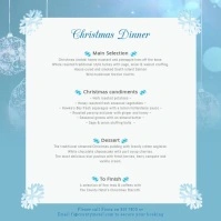 Blue Christmas Menu Square Video สี่เหลี่ยมจัตุรัส (1:1) template