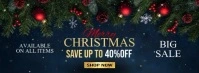 Blue Christmas Sale Facebook Cover Photo template