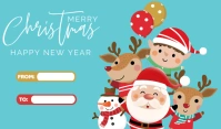 Blue Christmas Tag Tanda template
