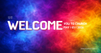 Blue Church Welcome Facebook Shared Image template